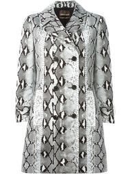 пальто с принтом змеиной кожи Roberto Cavalli