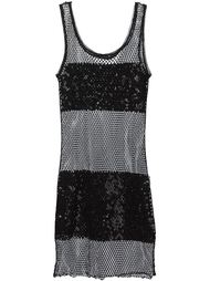 сетчатое платье с панелями в пайетках Jean Paul Gaultier Vintage