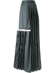 плиссированная длинная юбка с вырезом Chalayan