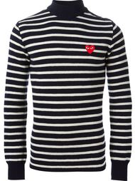 свитер  полоску с логотипом Comme Des Garçons Play