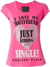 футболка с принтом 'I'm single' Philipp Plein