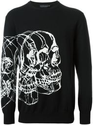 свитер с принтом черепа Alexander McQueen