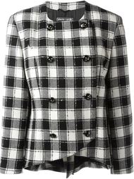 двубортный блейзер в клетку Pierre Cardin Vintage