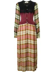 длинное клетчатое платье на пуговицах Comme Des Garçons Vintage