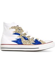 высокие кеды с блестками Converse