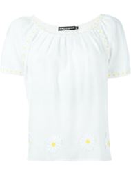 блузка с аппликацией маргариток Dolce &amp; Gabbana