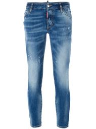 джинсы с потертой отделкой Dsquared2