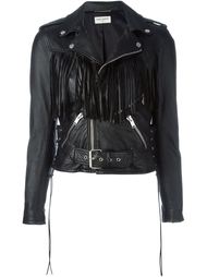 байкерская куртка с бахромой Saint Laurent