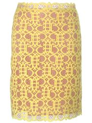 юбка с вышивкой-макраме Emilio Pucci