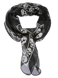 шарф в принт с черепами Alexander McQueen