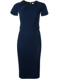 приталенное платье с прорезными деталями Victoria Beckham