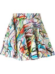 расклешенная юбка с принтом Jeremy Scott