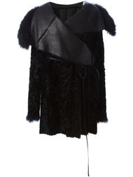 пальто из овчины с поясом Lanvin
