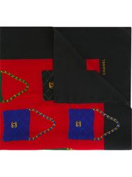 платок с принтом сумочек Chanel Vintage