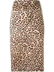 юбка А-образного силуэта с леопардовым принтом Givenchy