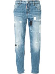 укороченные джинсы-бойфренды Dsquared2