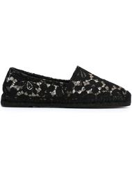 кружевные эспадрильи с цветочным узором Dolce &amp; Gabbana