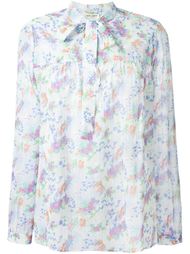 блузка с цветочным принтом Saint Laurent