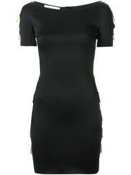 короткое платье с вырезанными деталями сбоку Moschino
