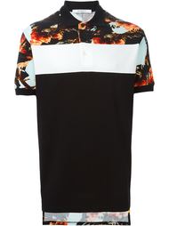 футболка-поло с цветочным принтом   Givenchy