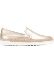 слиперы с плетеной окантовкой Tod's