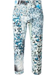 укороченные джинсы с цветочным принтом Mm6 Maison Margiela