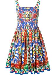 платье с принтом Carretto Siciliano Dolce &amp; Gabbana