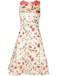 расклешенное платье с абстрактным принтом Carolina Herrera