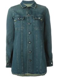 джинсовая рубашка с потертой отделкой Mm6 Maison Margiela