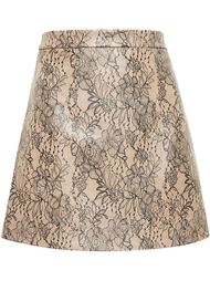 мини юбка с кружевным слоем Christopher Kane