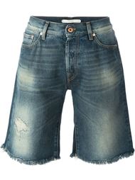 джинсовые шорты с необработанными краями Off-White
