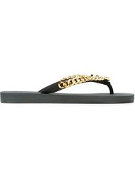 шлепанцы с декоративной цепью  Giuseppe Zanotti Design