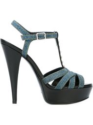 джинсовые босоножки на платформе  Saint Laurent