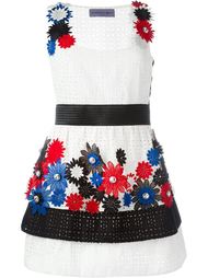 мини-платье с цветочной аппликацией Emanuel Ungaro