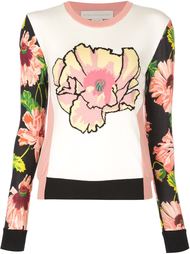 свитер с цветочным узором-инарсией Stella McCartney