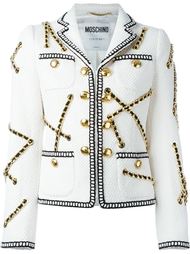 пиджак с цепочной отделкой Moschino
