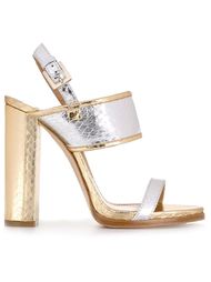 босоножки с эффектом змеиной кожи Dsquared2