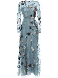 вечернее платье с цветочной вышивкой  Valentino