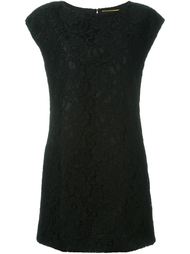 платье шифт с цветочным кружевом Saint Laurent