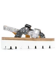 сандалии с блестками на ремешках Mm6 Maison Margiela