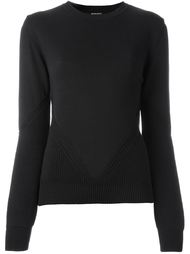 вязаный свитер с ребристыми панелями Ann Demeulemeester