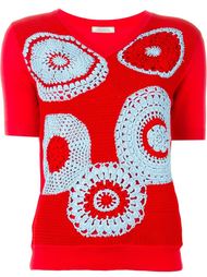 свитер с ажурными деталями Nina Ricci