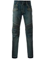 байкерские джинсы Balmain