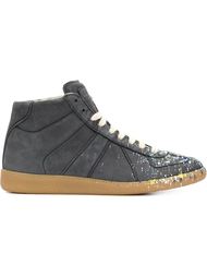высокие кеды с брызгами краски Maison Margiela