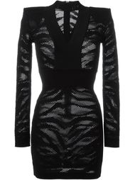 мини-платье с тигровым узором Balmain