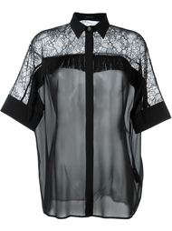 блузка с кружевом и бахромой Versace