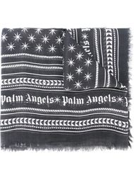 шарф с орнаментом и бахромой Palm Angels