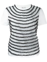 рубашка с контрастными рюшами Red Valentino