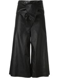 кюлоты из искусственной кожи MSGM