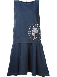 джинсовое платье с декорированной аппликацией Antonio Marras